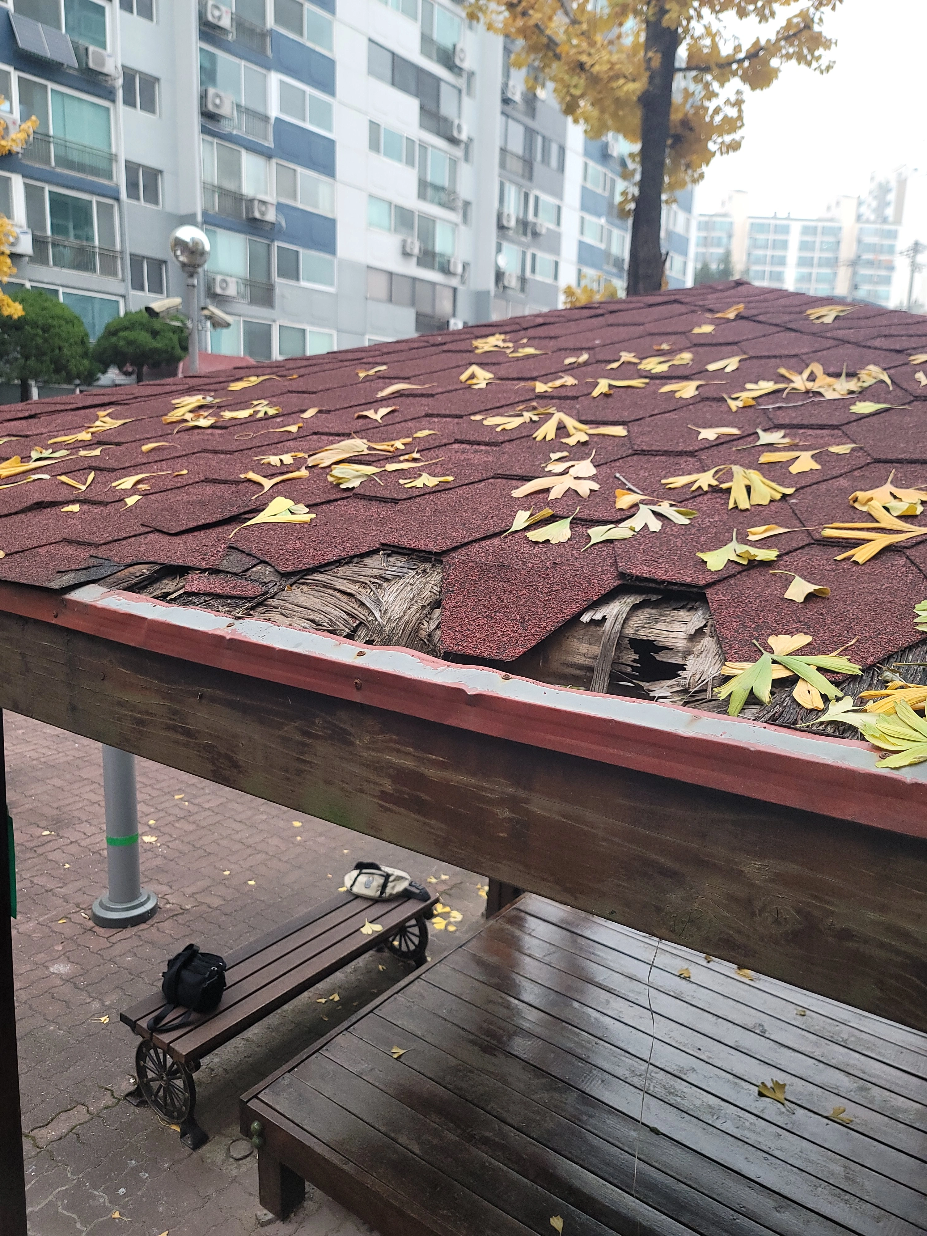 파고라 지붕 교체 완성