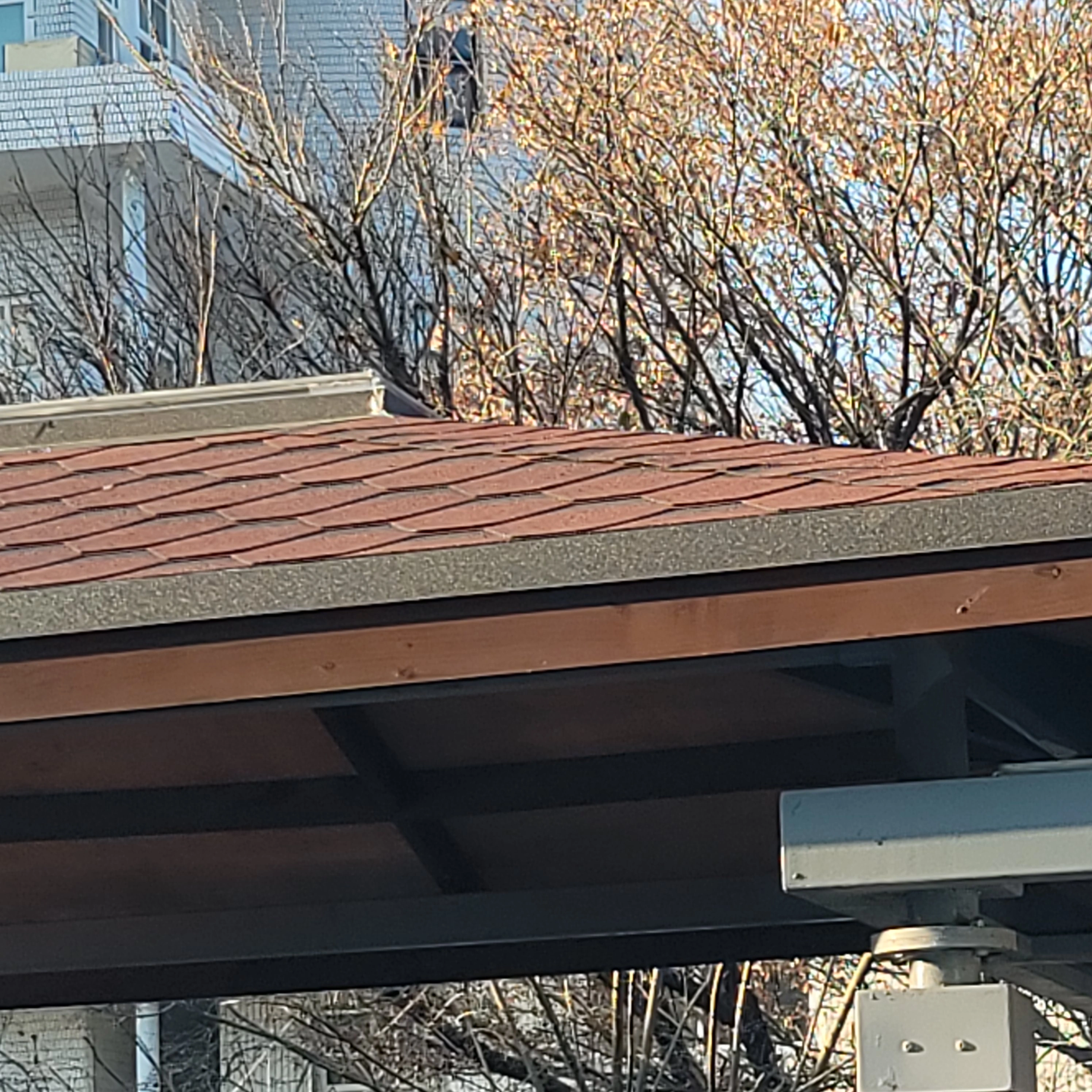 파고라 지붕 교체 후 완성